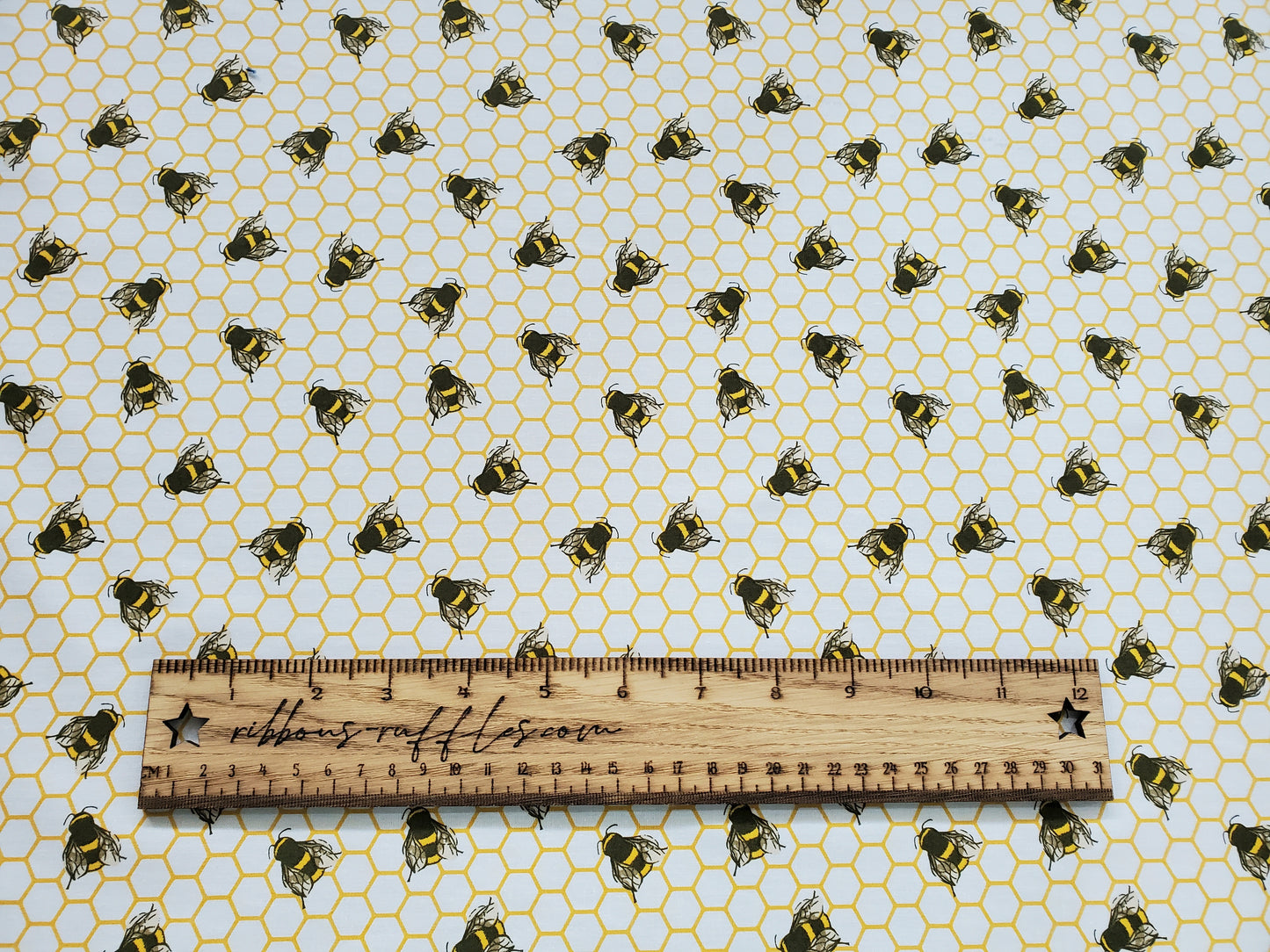 Rose & Hubble - Bees and Honeycomb Cotton Poplin