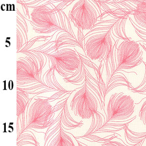 Rose & Hubble - Pink/Cream Feather Cotton Poplin