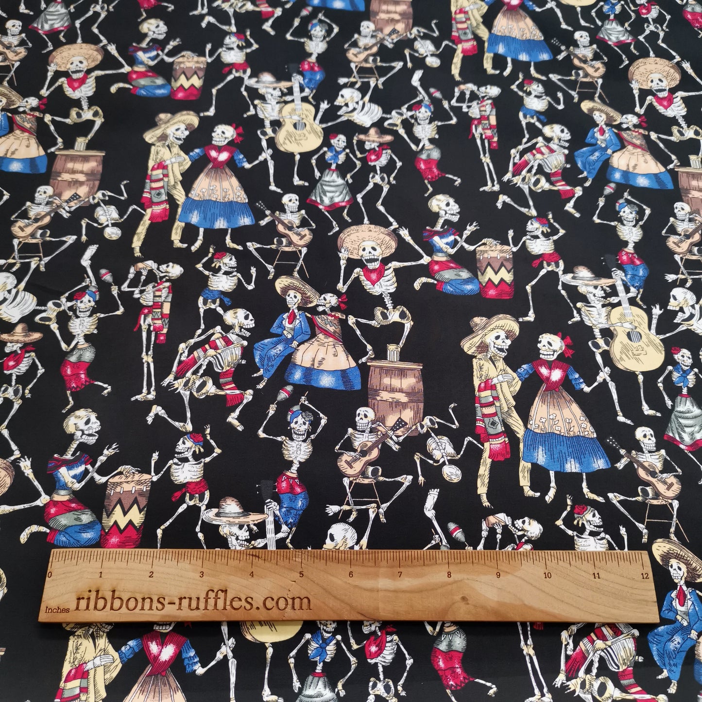 Rose & Hubble - Skeleton Party Cotton Poplin