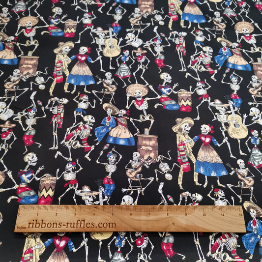 Rose & Hubble - Skeleton Party Cotton Poplin